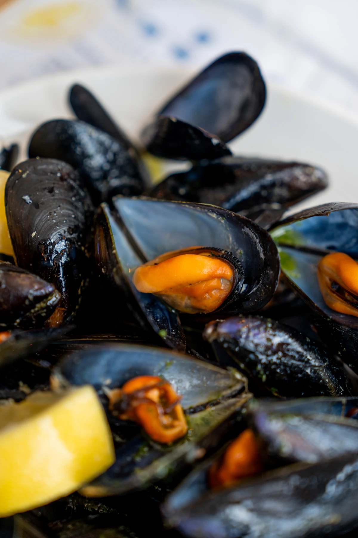 Mejillones al vapor con limón